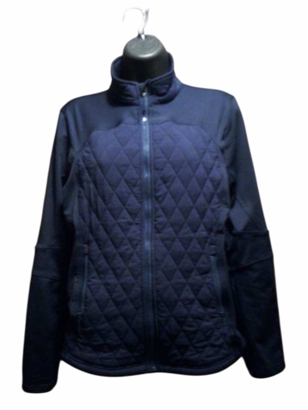 GGblue Women's Navy Blue Quilted Full-Zip Athletic Jacket - Size S - INV369 h